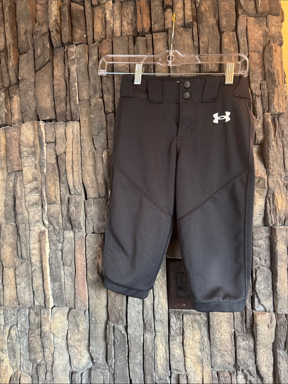 Under Armour Black Kids Athletic baseball knicker  pants